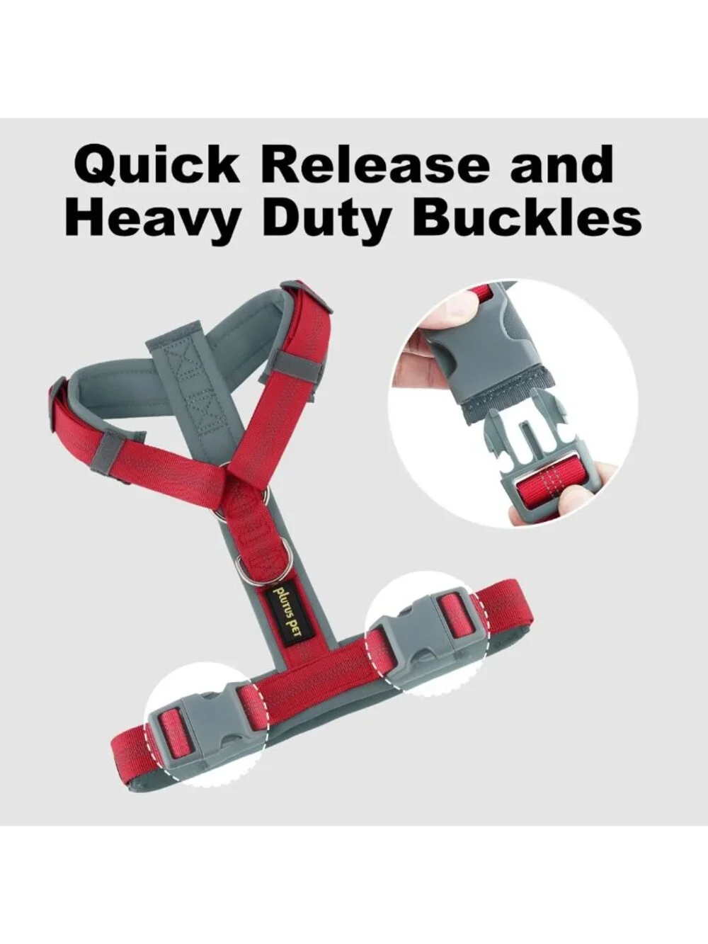 Adjustable No Pull Dog Harness | Soft Padded, Reflective, Heavy Duty for